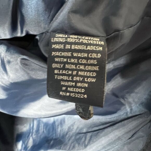 Rainforest Quilted Shirt Jacket Shacket Mens Medium Blue Elbow Patches Outdoors - Picture 12 of 16